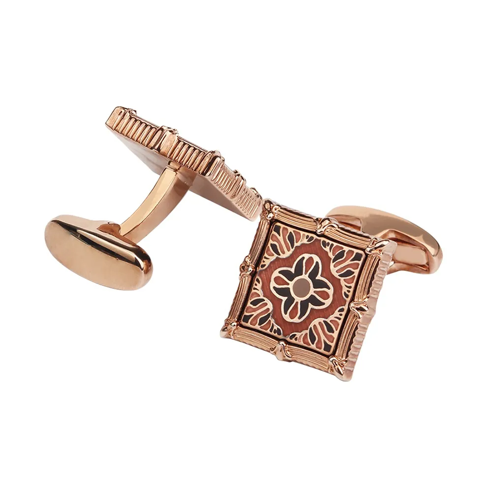 MUSTKOO Медный материал, окрашенная эмаль, запонки для мужчин