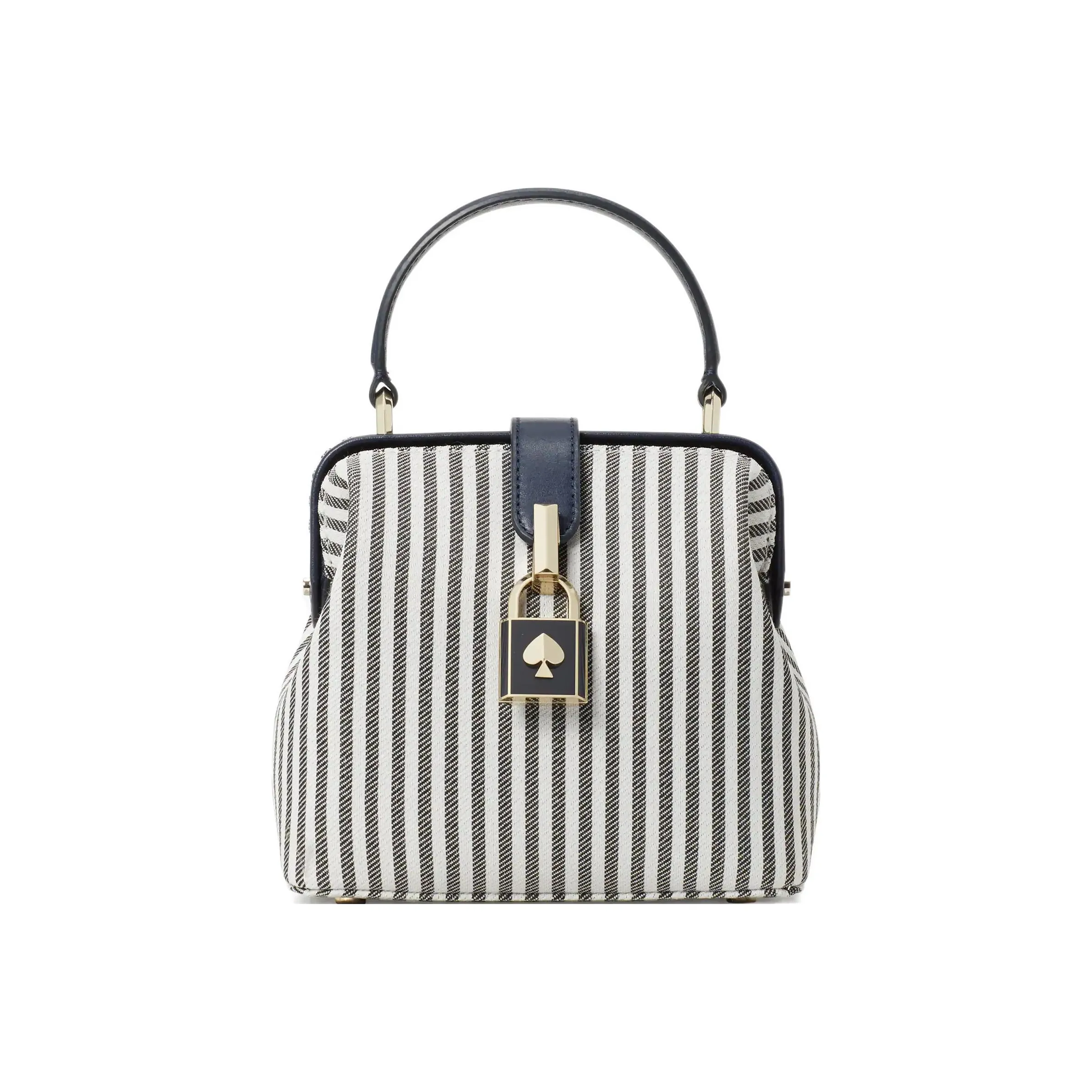 Kate Spade Remedy Smooth Leather Trim Shoulder Bag Crossbody Bag Handbag Small Size Women's Blue Black & White