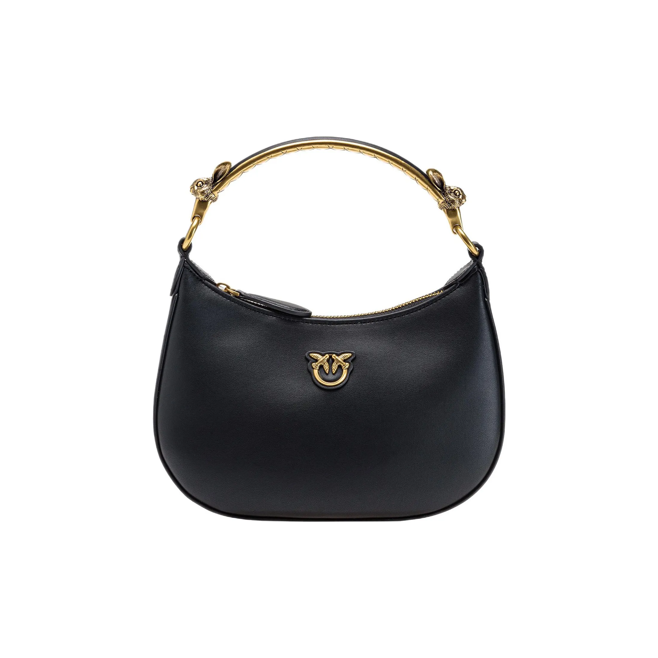 PINKO Коровья кожа полиуретан полиамид сумка через плечо сумка обычная женская черная