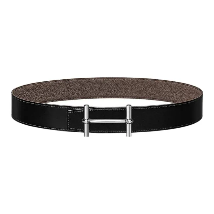 HERMES H D'Ancre Leather Belts Men