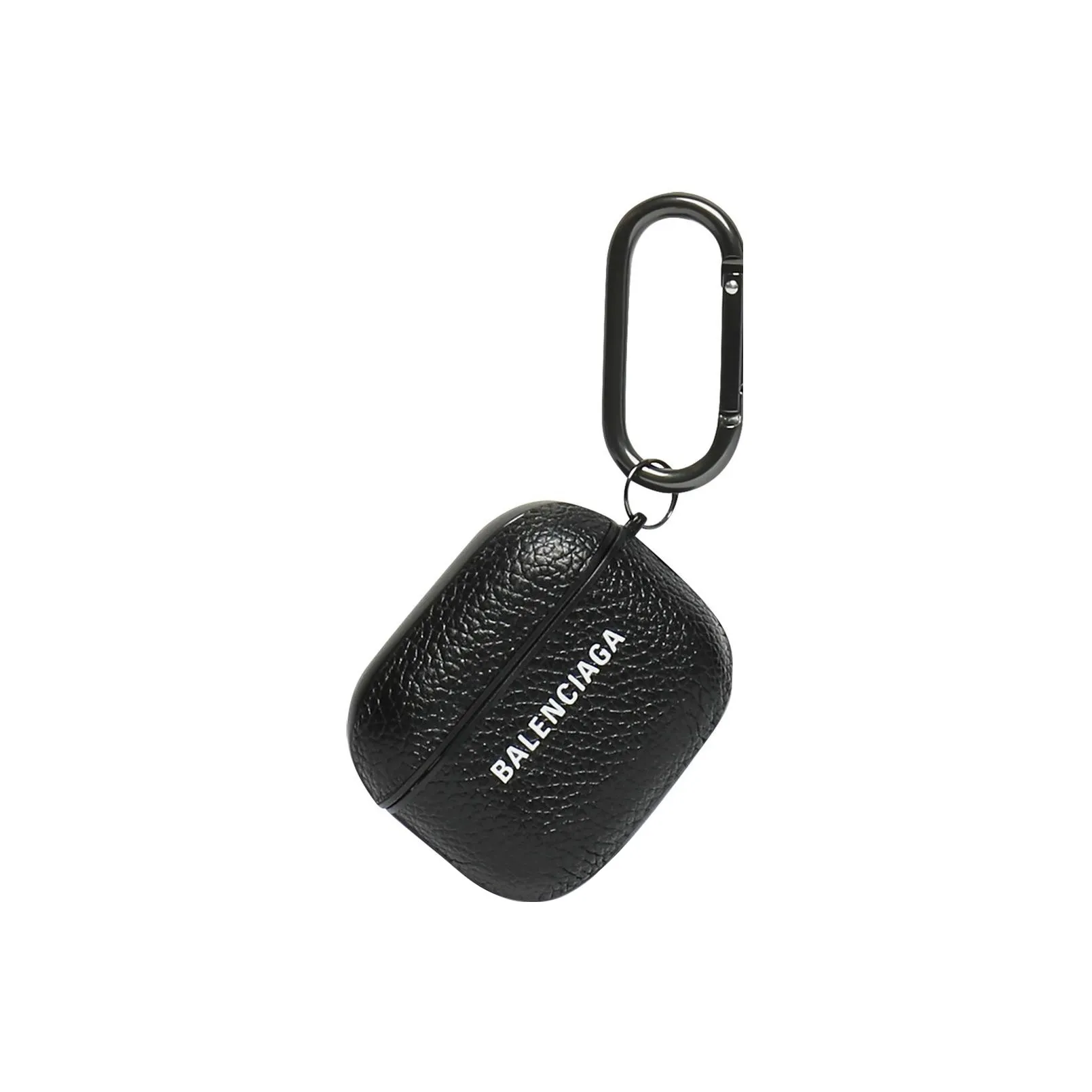 Balenciaga Cash Grained Calfskin Earphone Case Men's Black