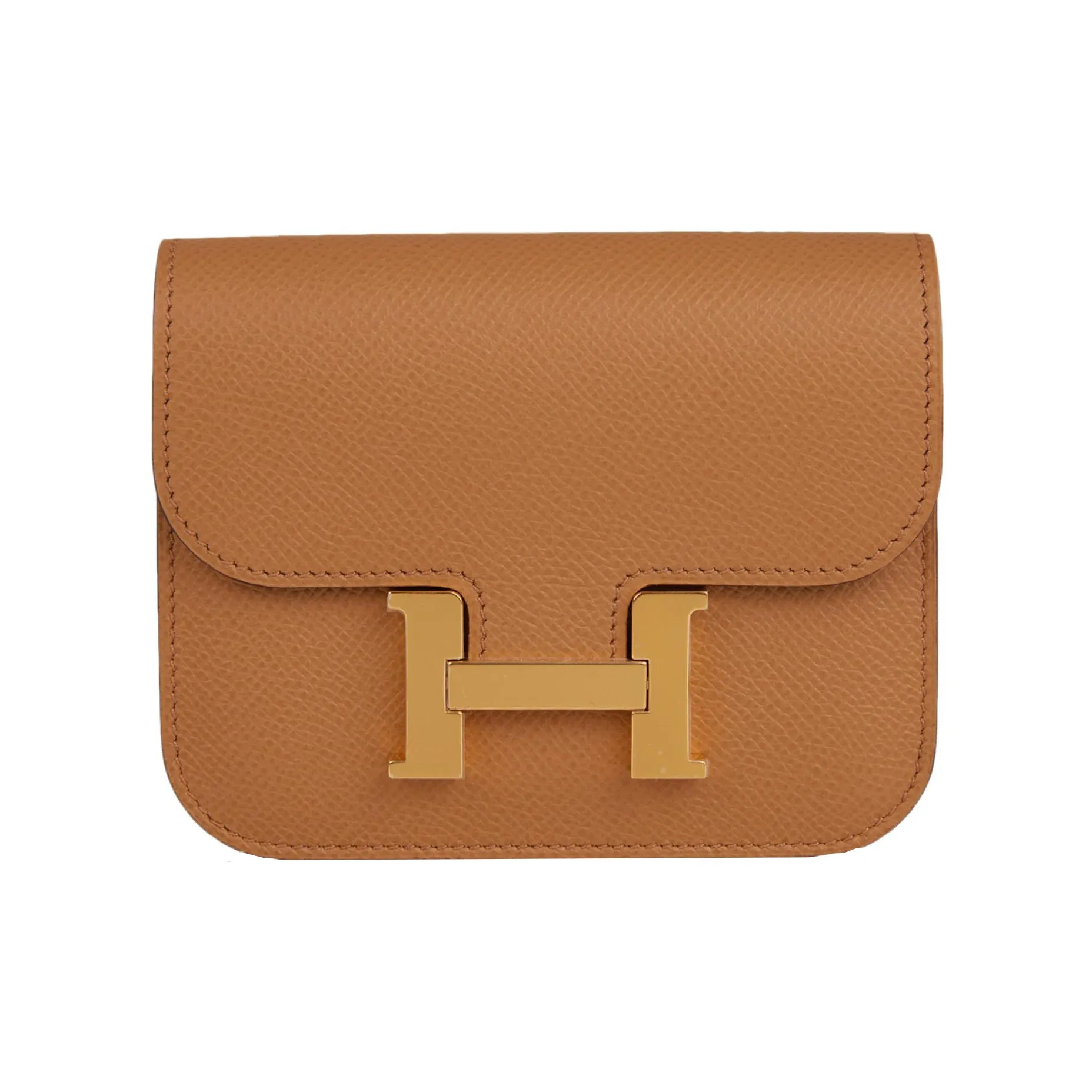 HERMES Constance Slim Epsom Calfskin Clutch Wallet Fanny Pack Regular Women's 4B Biscuit Cookie