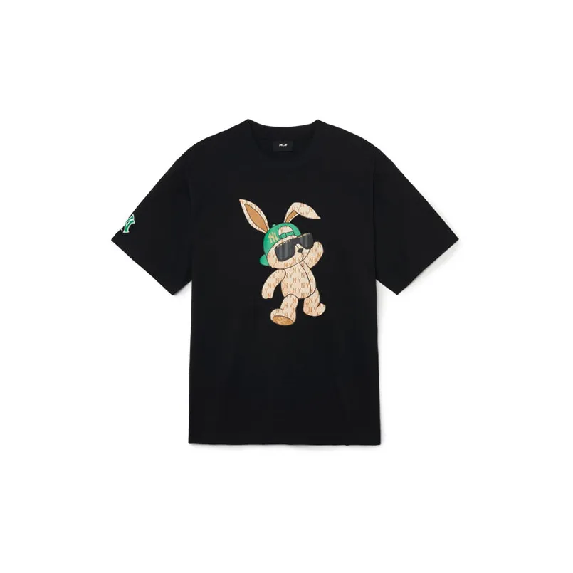 MLB Drop Shoulder Sleeve T-Shirt Unisex Black