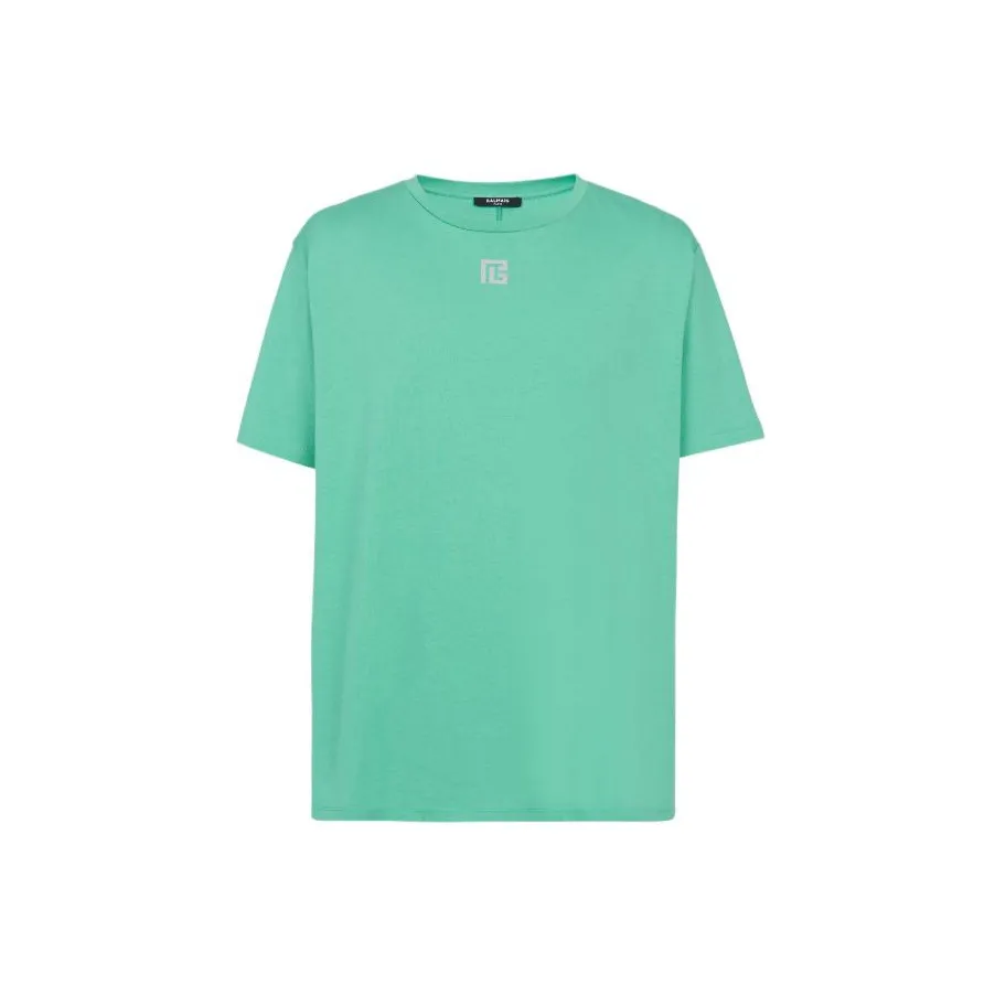 BALMAIN Мятно-зеленая мужская футболка T-рубашка