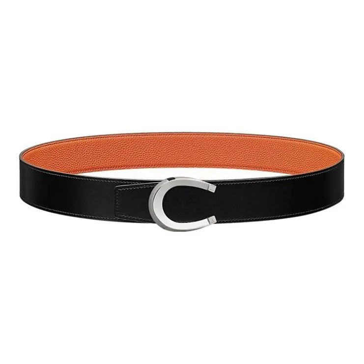 HERMES Double Sided Leather Belts Men