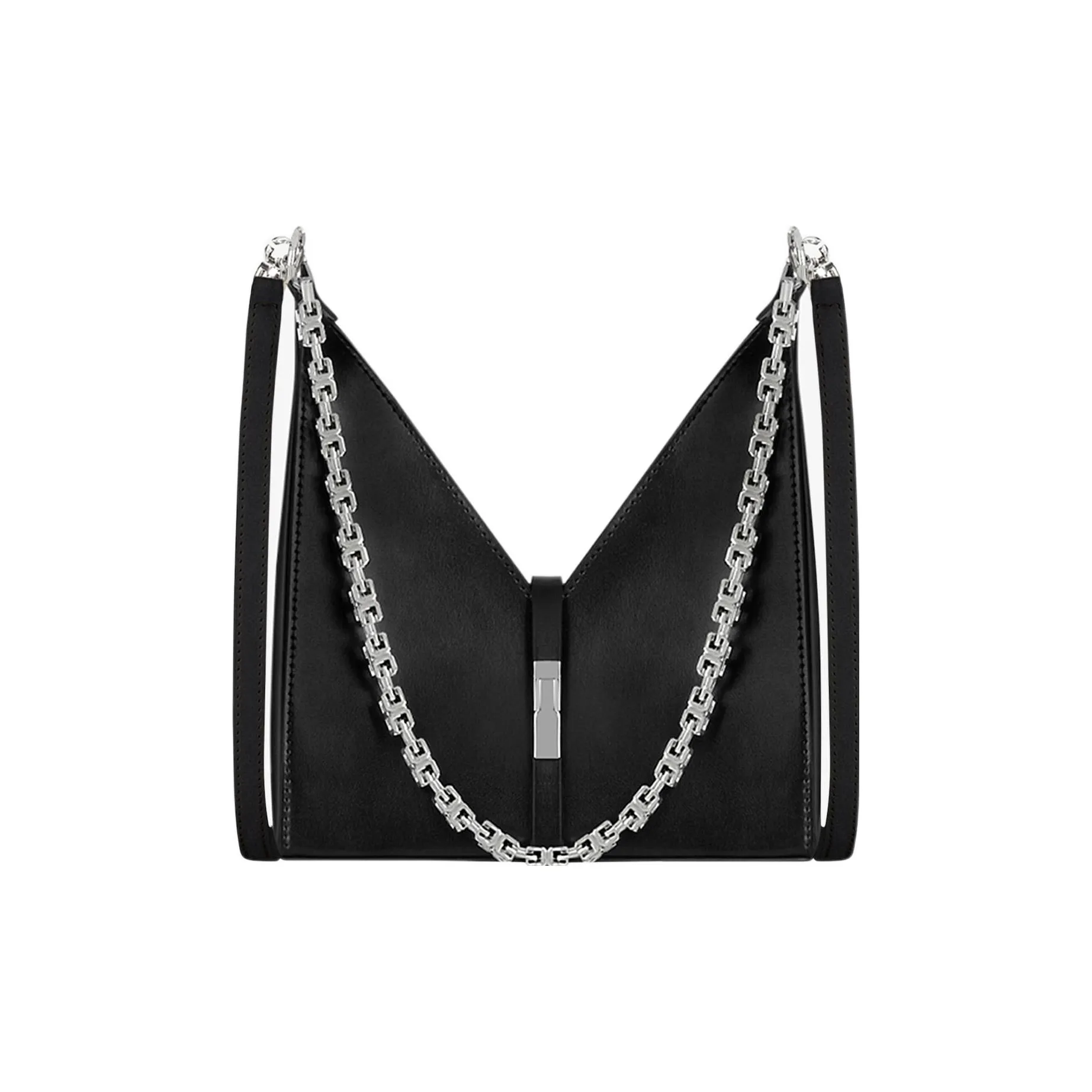 Givenchy Small Cut Out Bag In Box Leather With Chain Black