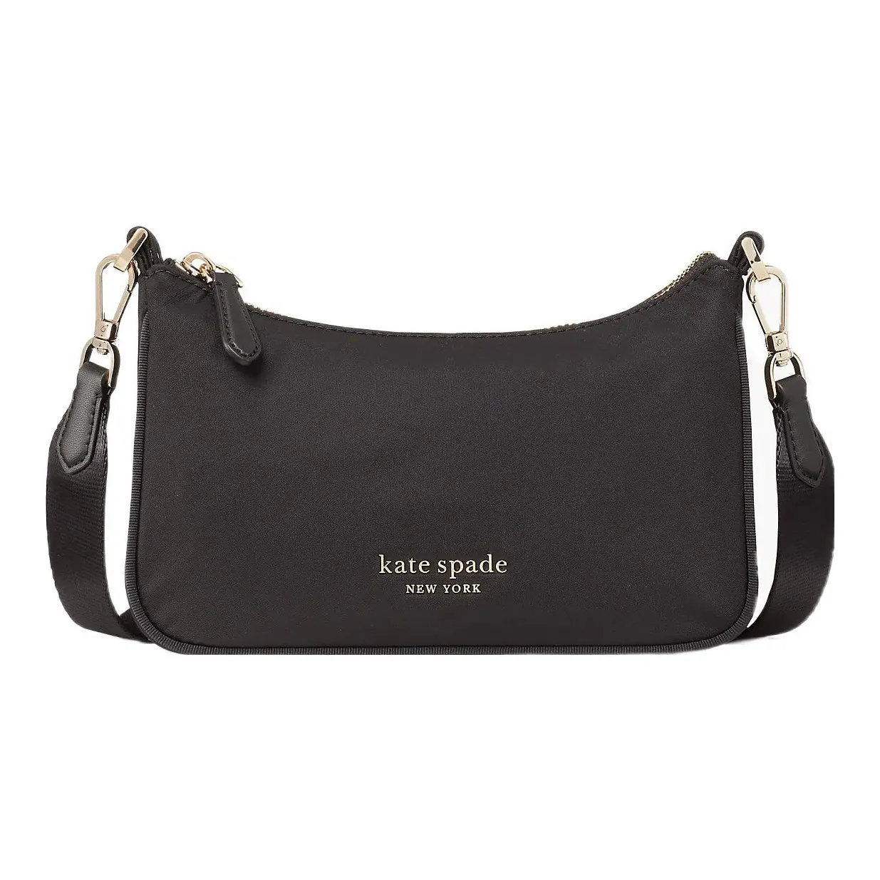 Kate Spade Sam Recycled Material Nylon Shoulder Bag Crossbody Bag Small Size Women's Black