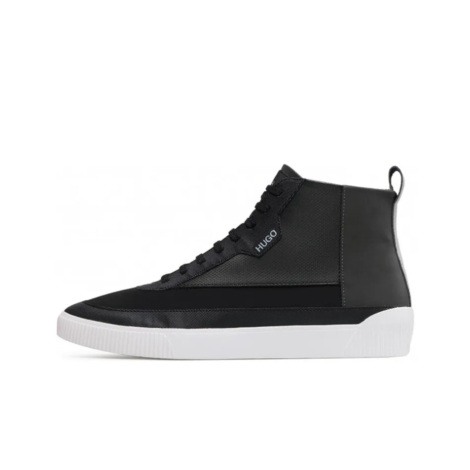 HUGO BOSS High-Top Stylish Skateboarding Shoes Men's Black