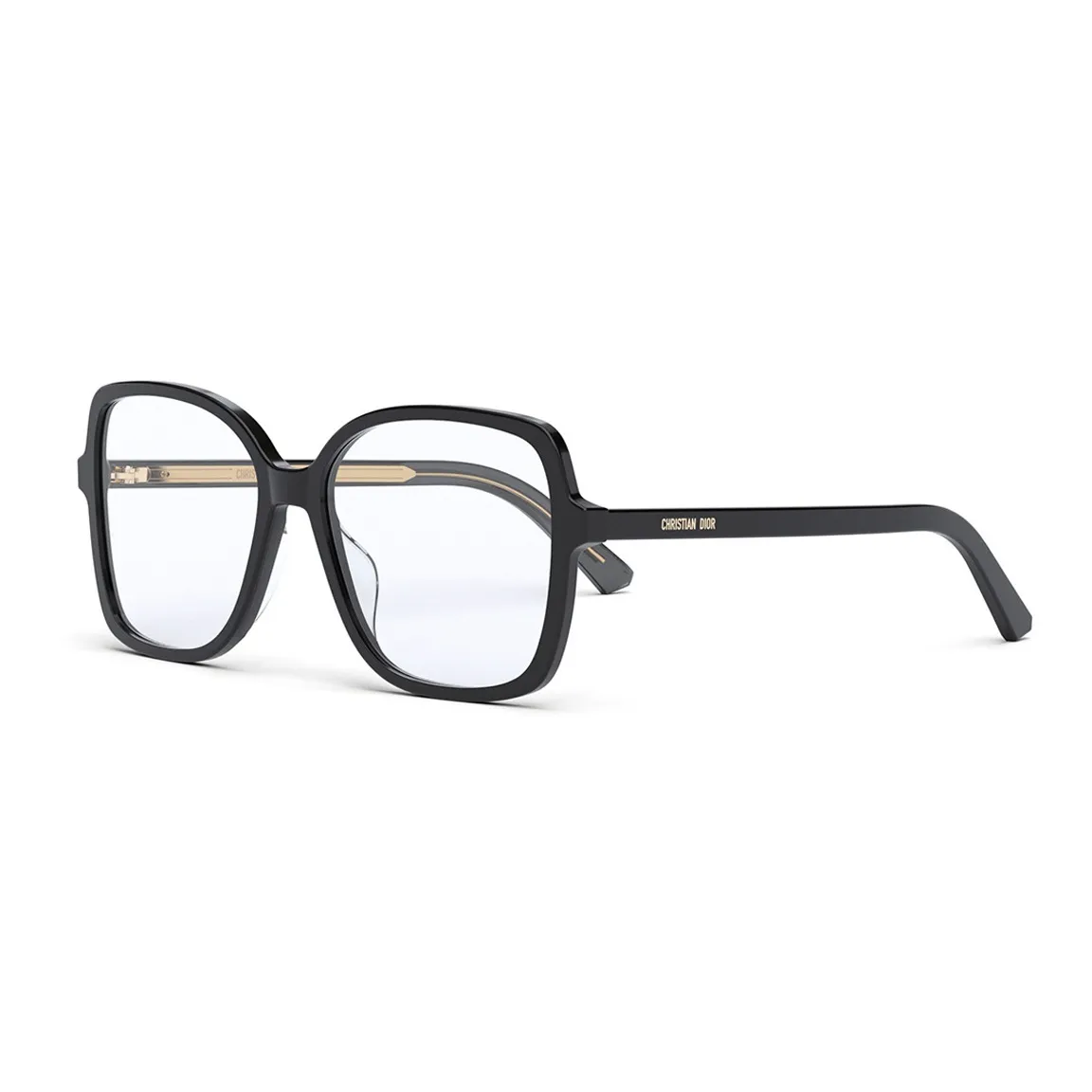 DIOR Plate Frame Butterfly Eyeglass Frames Women's Black