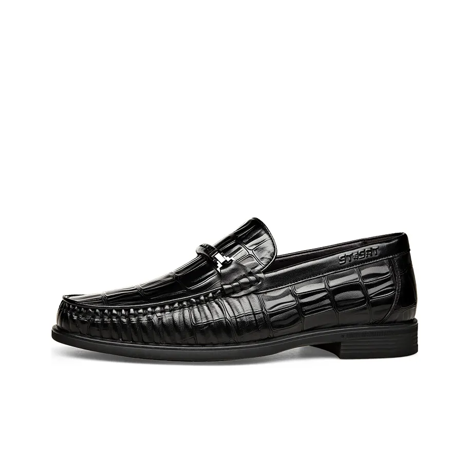 ST&SAT Dress Shoes Men Low Top Black/Brown