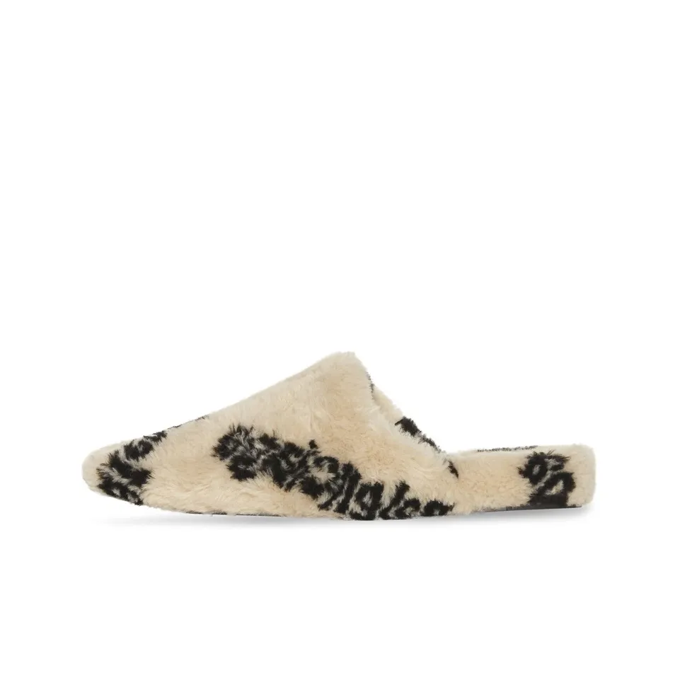 Balenciaga Тедди Домашние тапочки Женские Бежево-черный