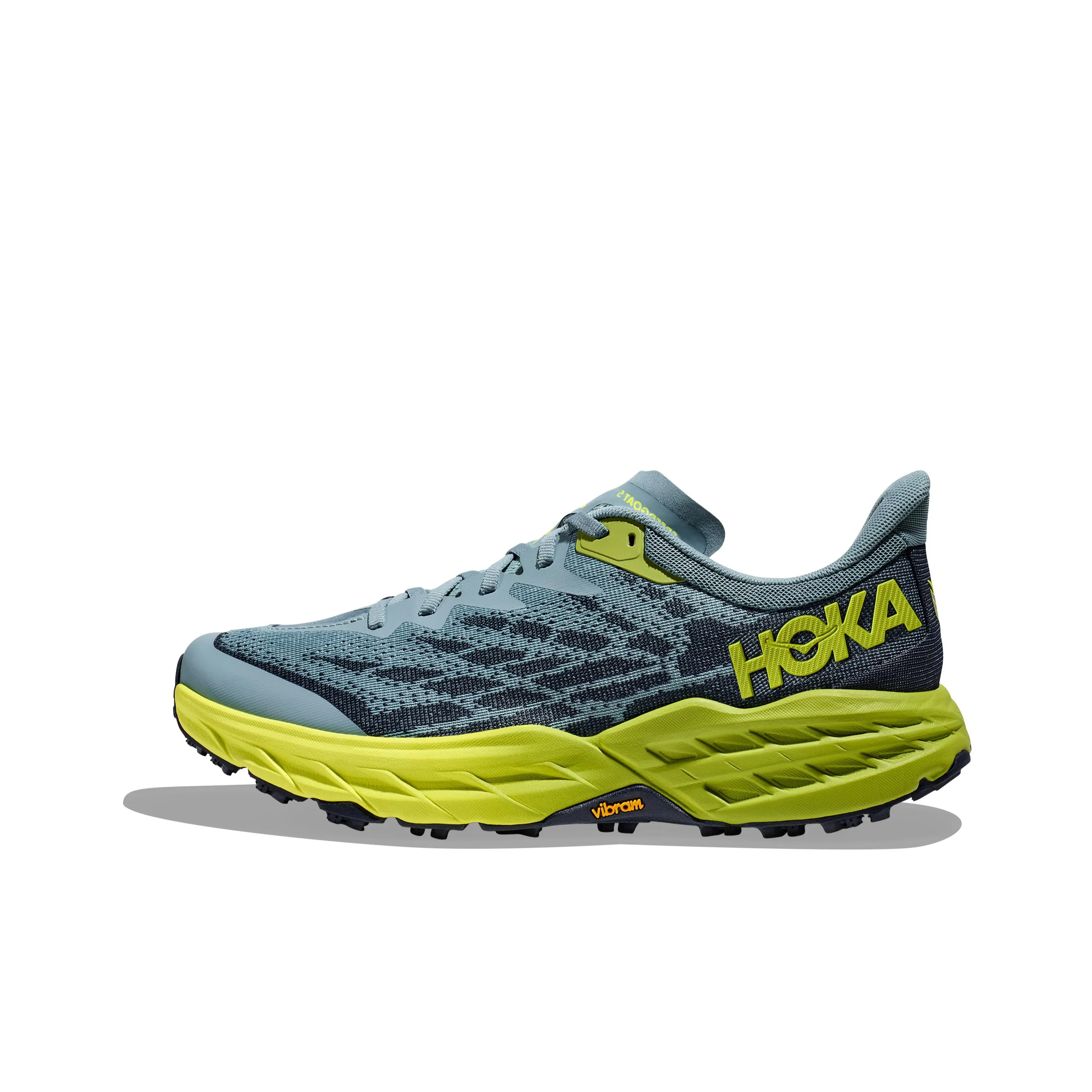 HOKA ONE ONE Speedgoat 5 Широкий Амортизаторы Устойчивый к истиранию Низкий Топ Беговые кроссовки Зеленый Серый