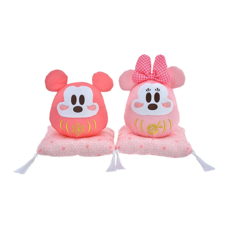 Disney Year Of The Rabbit Blessing Tuan Collection Mickey Mouse Minnie Mouse Style Dolls Plush Doll 19cm Height
