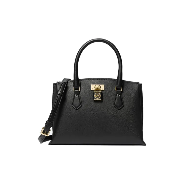 MICHAEL KORS MK Ruby Cow Leather Tote Bag, Shopping Bag, Handbag Trumpets Women's Black