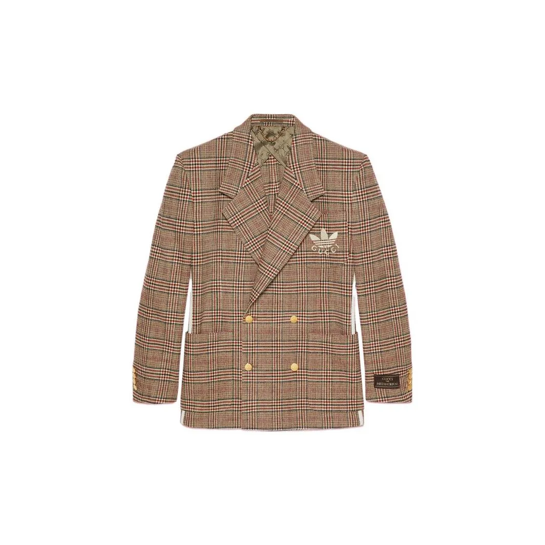 GUCCI x Adidas Adidas X Gucci Co-branded Series Business Suits Coats Men's Beige