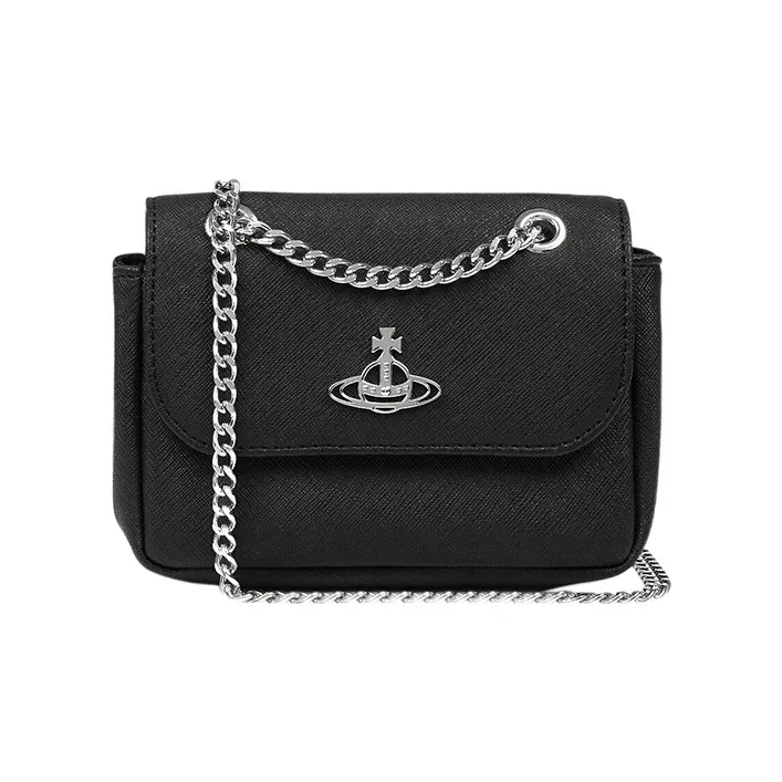 Vivienne Westwood Saffiano PU Wallet Small Size Women's Black