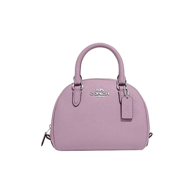 COACH Sydney Коровья кожа Сумка-купол Сумка через плечо Сумка Маленькая Женская Фиолетовая