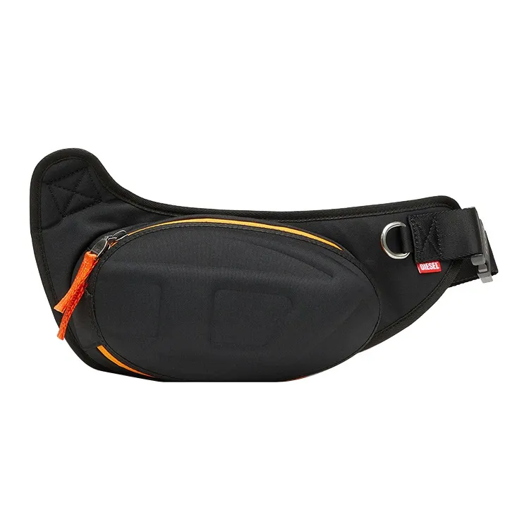 DIESEL Полиэстер Бананка Сумка через плечо Мужская Черная