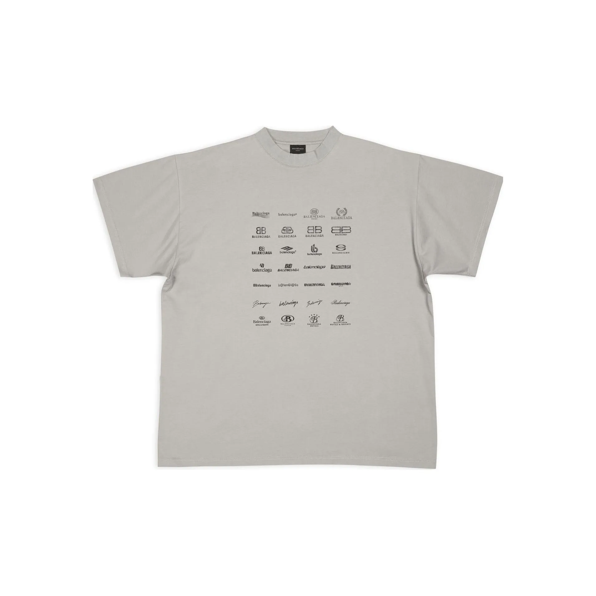 Balenciaga T-Shirt Loose Fit Unisex Gray Баленсиага T-рубашка свободного кроя унисекс серого цвета