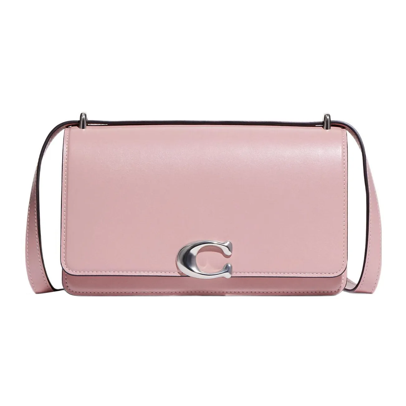 COACH Bandit Утонченный Телячья кожа Сумка через плечо Маленькая Женская Светло-розовая