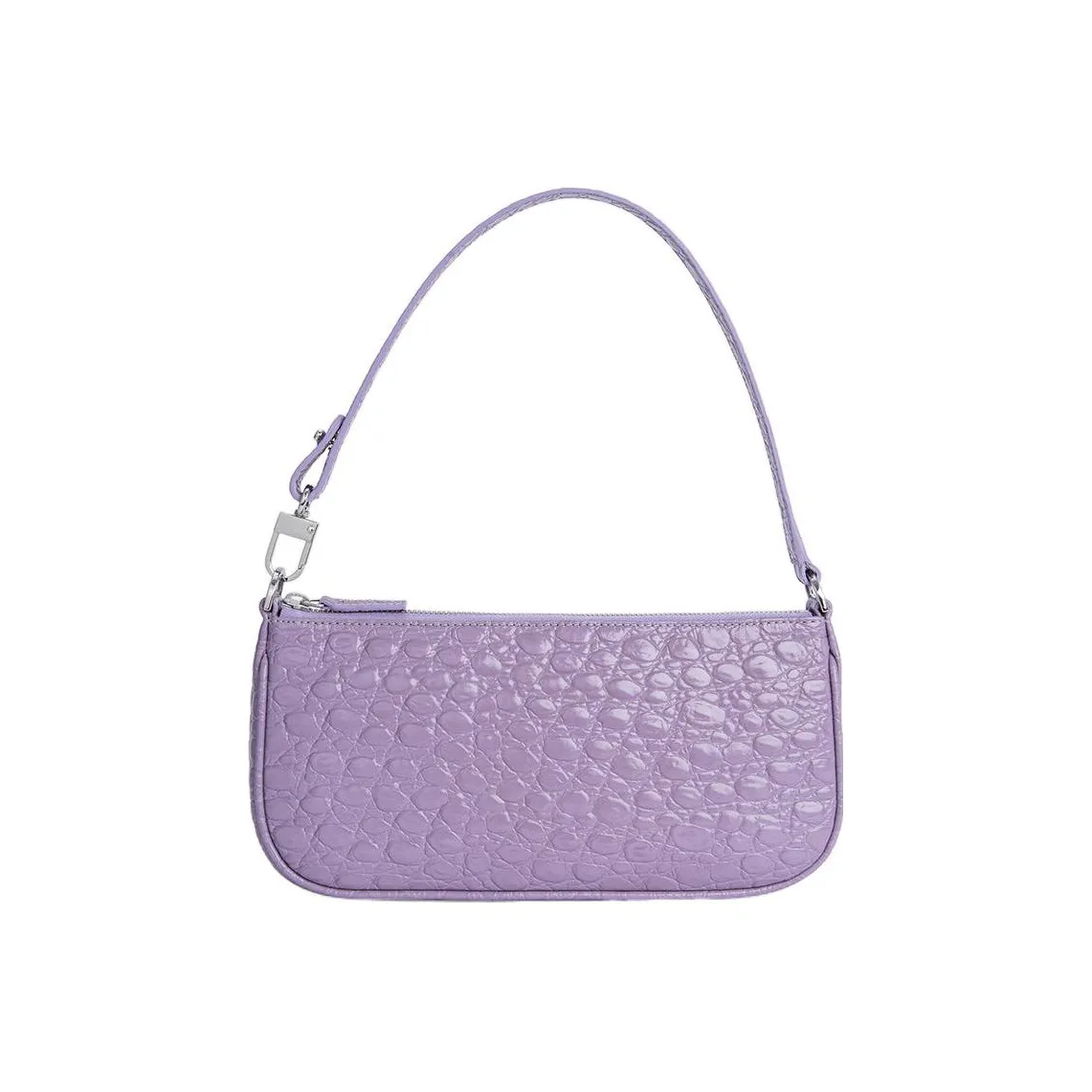 By Far Rachel Крокодил Тисненый Коровья кожа Сумка Сумка через плечо Женская Туманный пурпурный