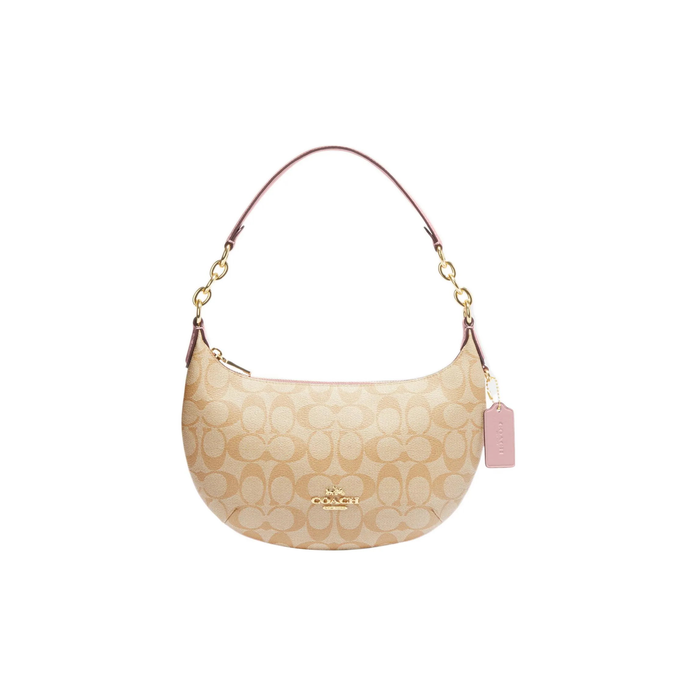 COACH Artificial Leather Crescent Bag Shoulder Bag Handbag Shoulder Bag Women's White