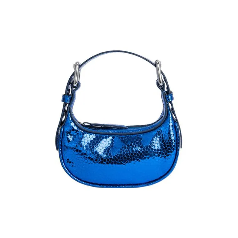 By Far Soho Козья кожа Сумка Сумка через плечо Мини Женская Синяя