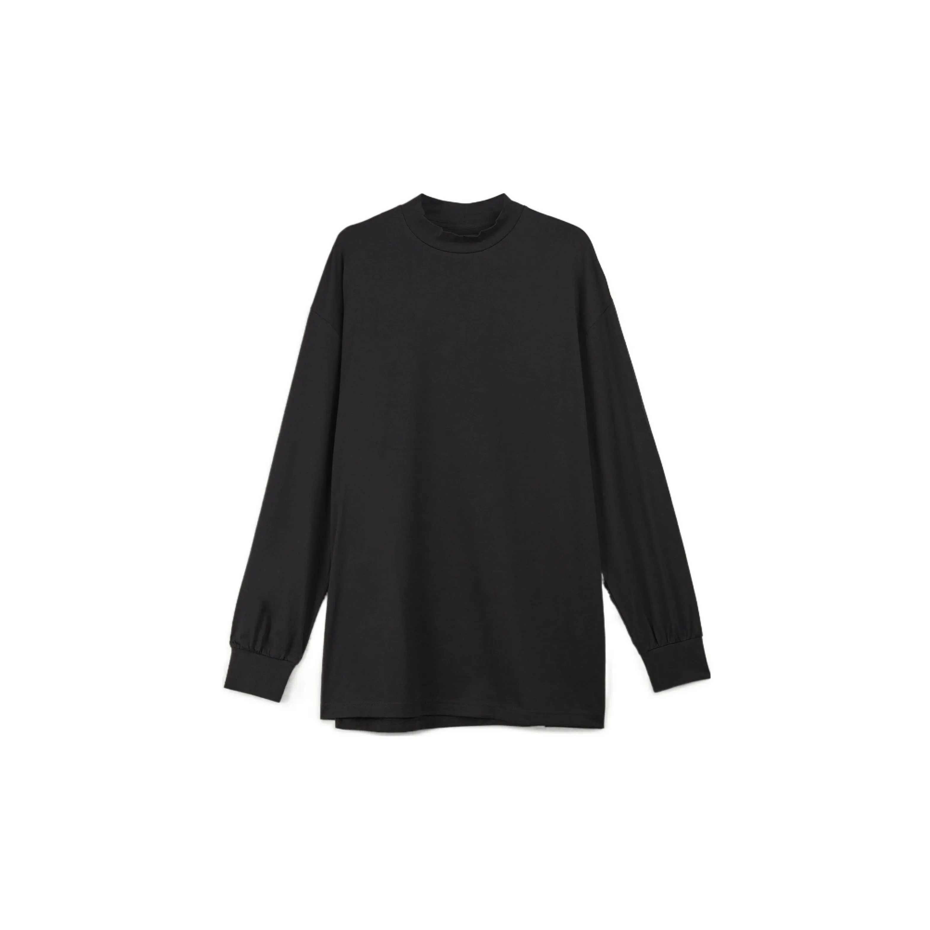 Y 3 Mock neck Long sleeved Cotton T shirt