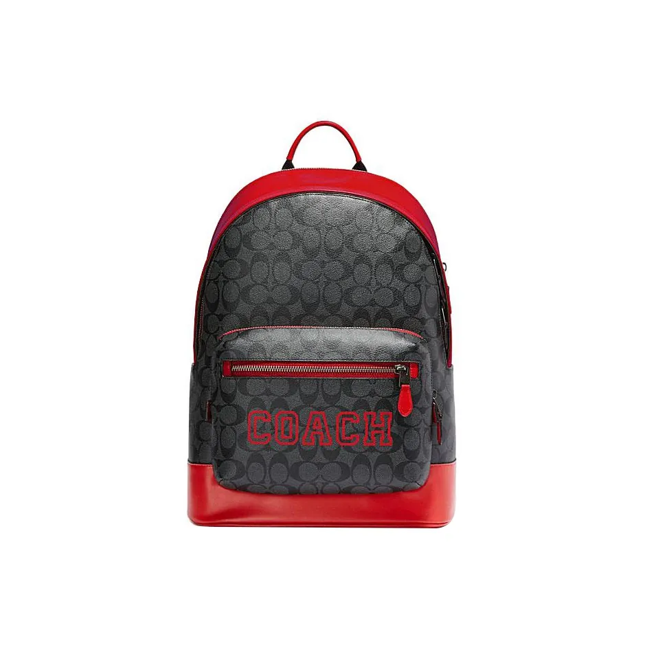 COACH Westway Backpack Large Size Men's Red