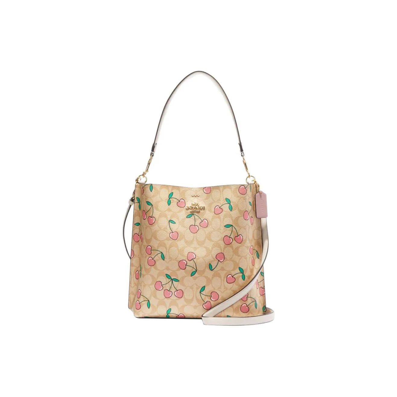 COACH Mollie Сумка из искусственной кожи ведрообразной через плечо сумка обычная женская бежевая