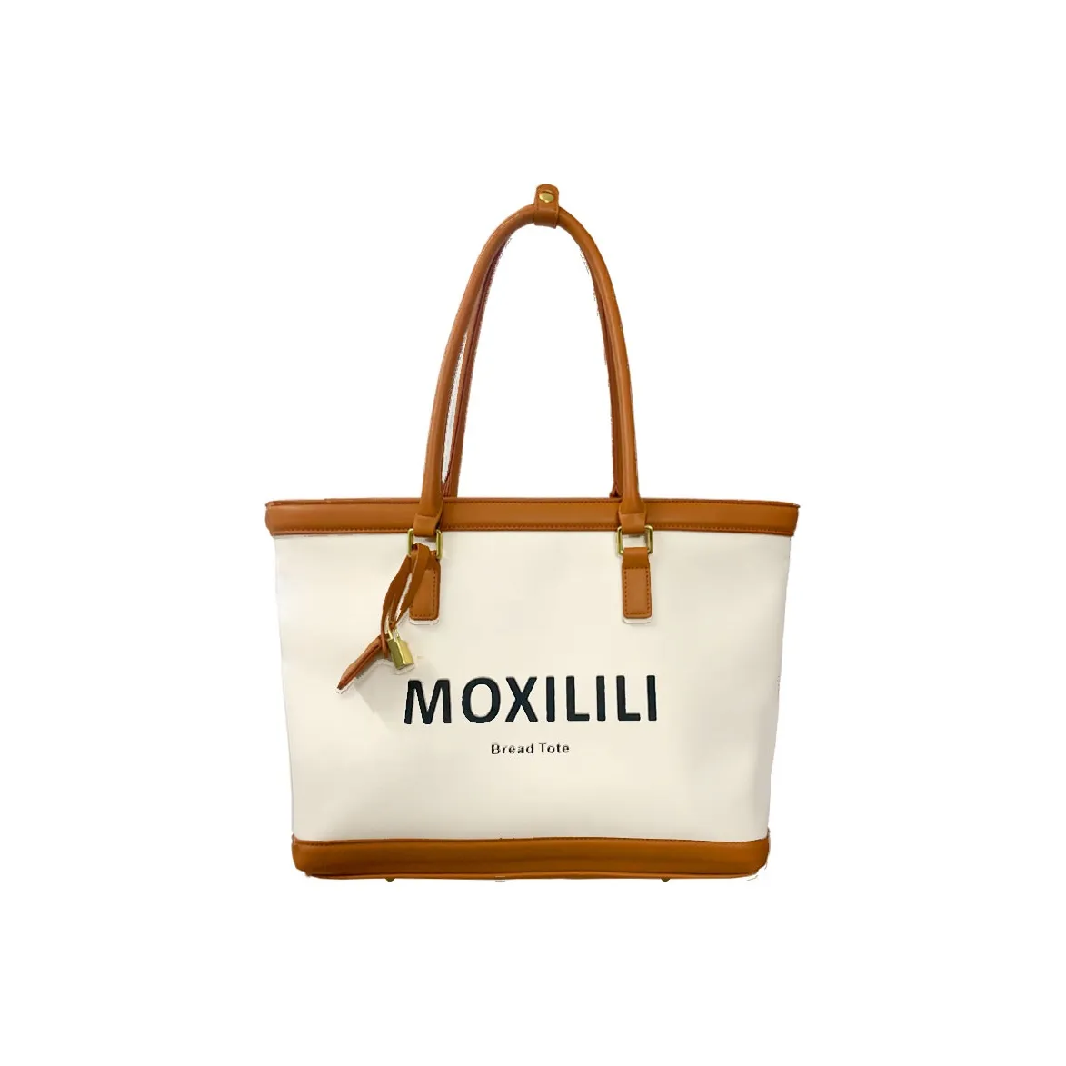 Mosiliri Tote Bag Shopping Bag Commuter Bag Laptop Bag Shoulder Bag Large Size Women's Gold Brown