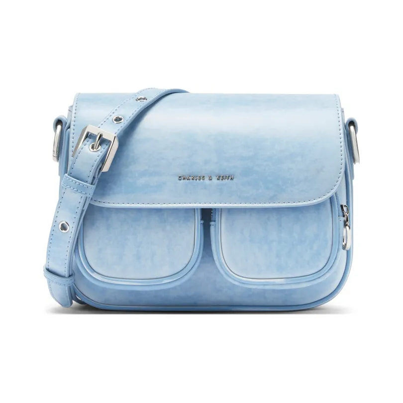 CHARLES KEITH ПУ (полиуретан) Charles Keith Сумка Маленькая квадратная сумка Сумка на плечо Средний размер Женская Многоцветная