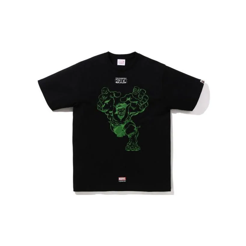 A BATHING APE x Marvel Hulk Tee T Shirt Men's Black