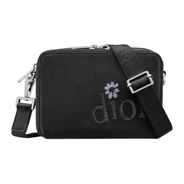 DIOR Grained Calfskin Shoulder Bag, Crossbody Bag Regular Women's Black