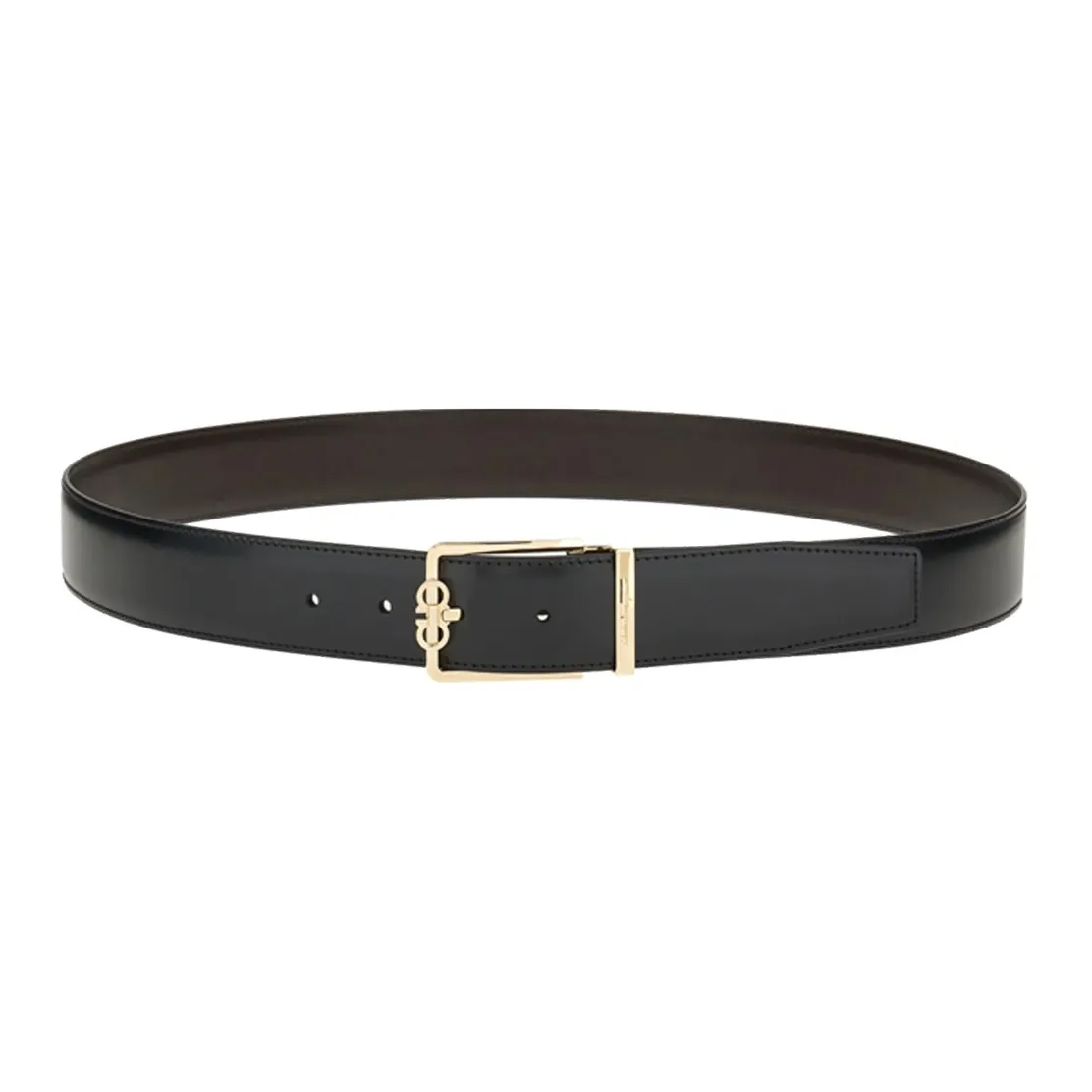 Ferragamo Ремни из коровьей кожи Мужской Черный Ширина 3,3 см