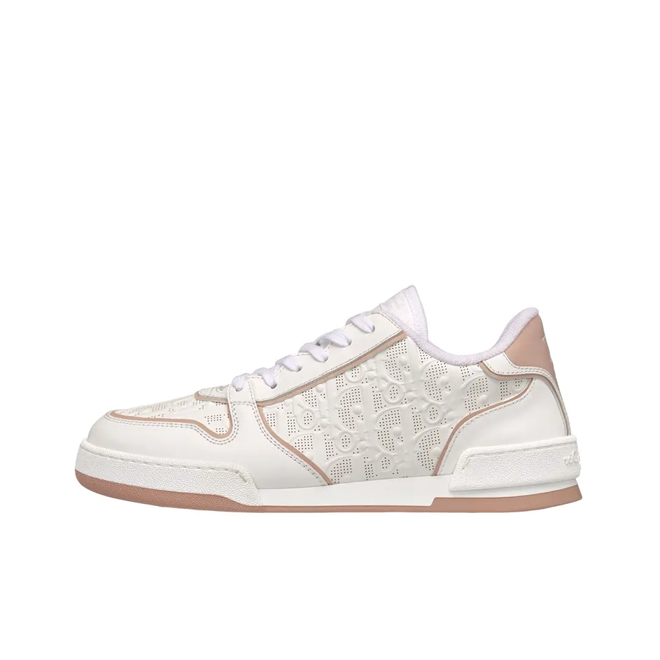 DIOR One White And Nude DIOR Oblique Perforated Calfskin Women's
