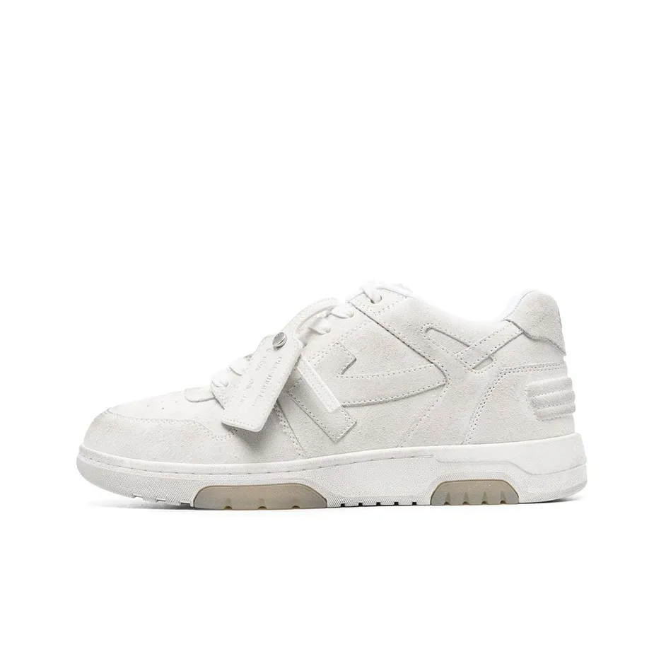OFF WHITE Out Of Office 'OOO' Low Tops Vanilla White Suede