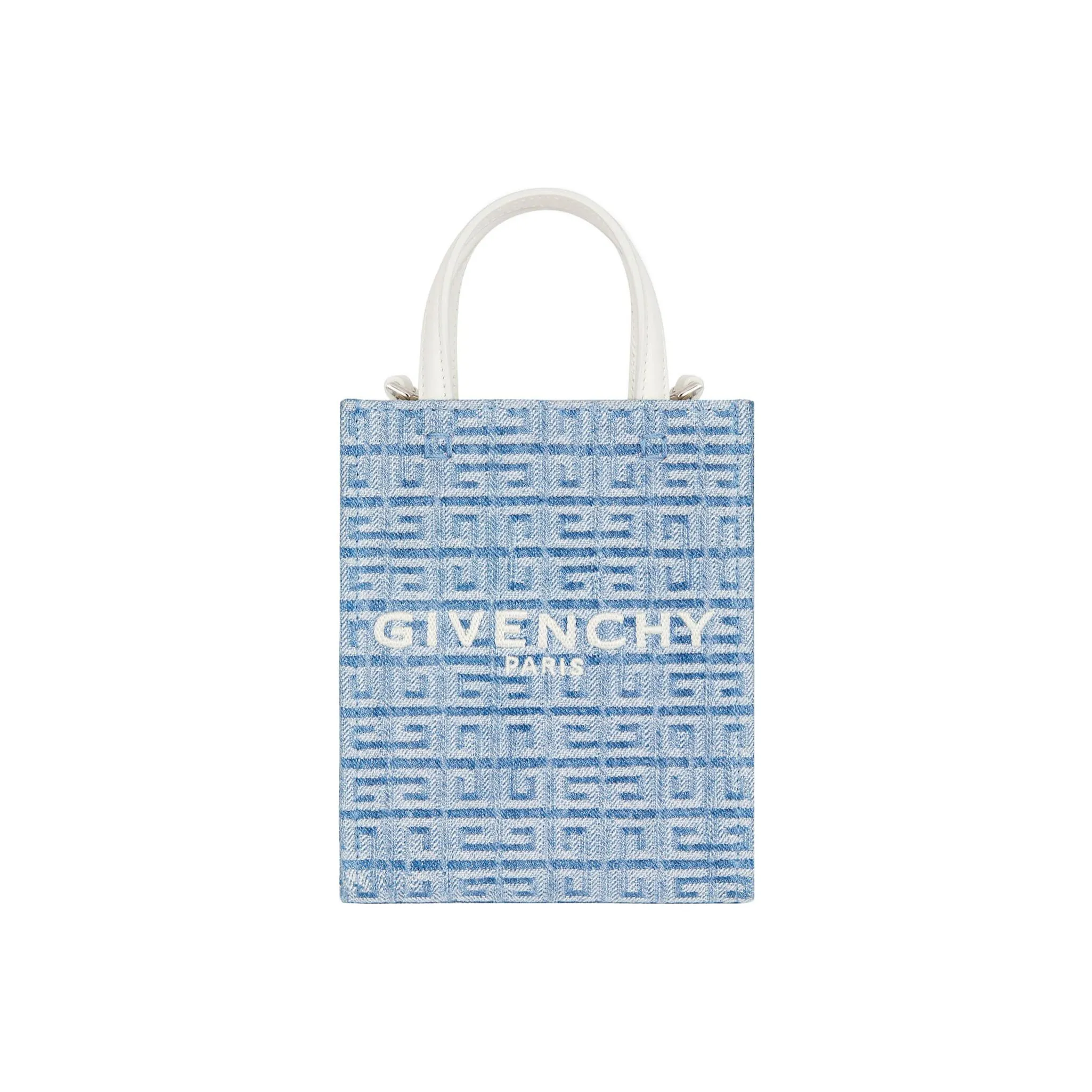 GIVENCHY Cotton Canvas Tote Bag, Shopping Bag, Canvas Bag, Handbag Mini Women's Light Blue