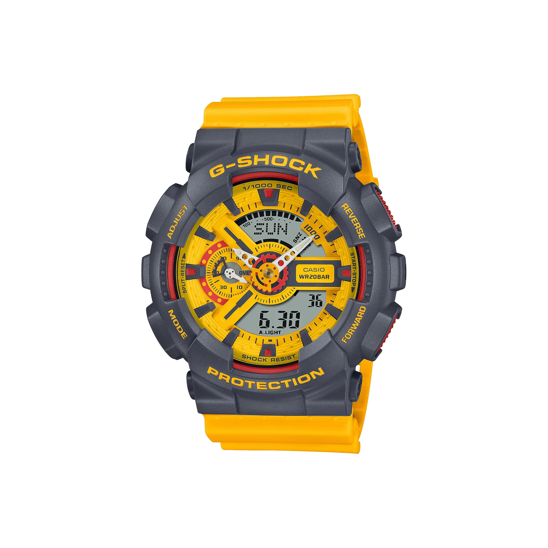 CASIO г Shock Collection Кварцевый механизм Смола Ремешок Часы 51 Мужские часы Желтый Циферблат часов GA 110Y 9APR