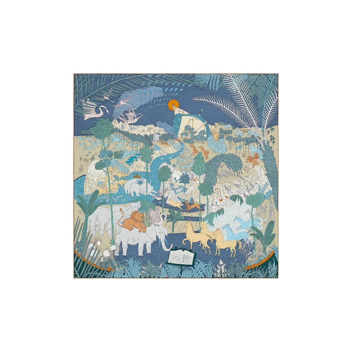 HERMES Carre Silk Scarves Unisex