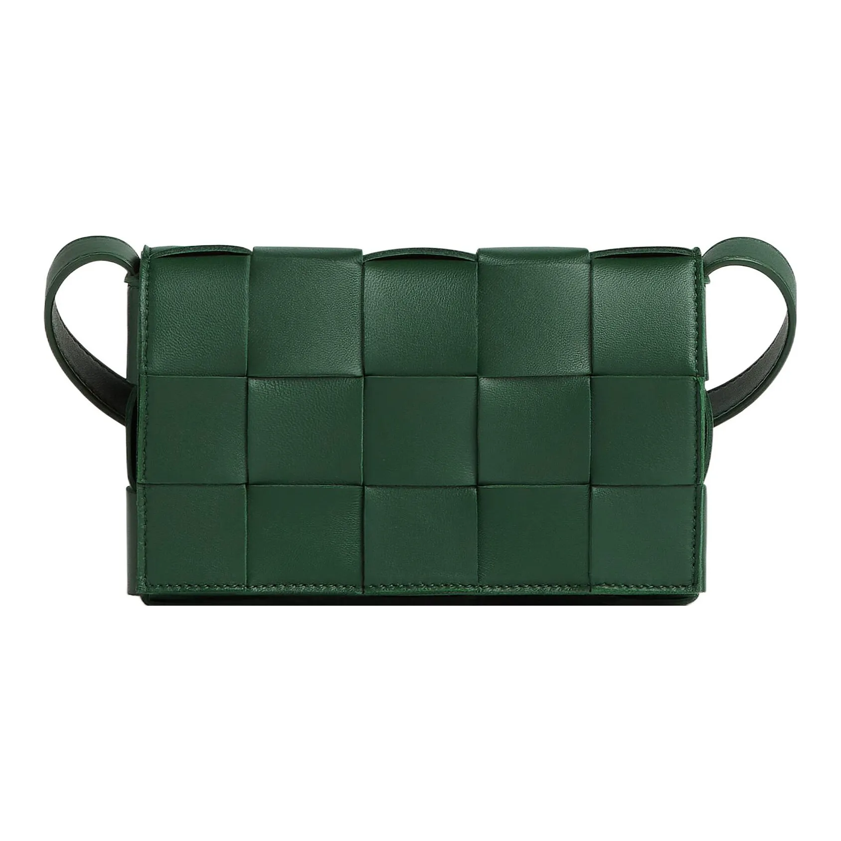 Bottega Veneta CASSETTE Lambskin Pillow Bag, Shoulder Bag, Crossbody Bag Trumpets Women's Rain Tree Green