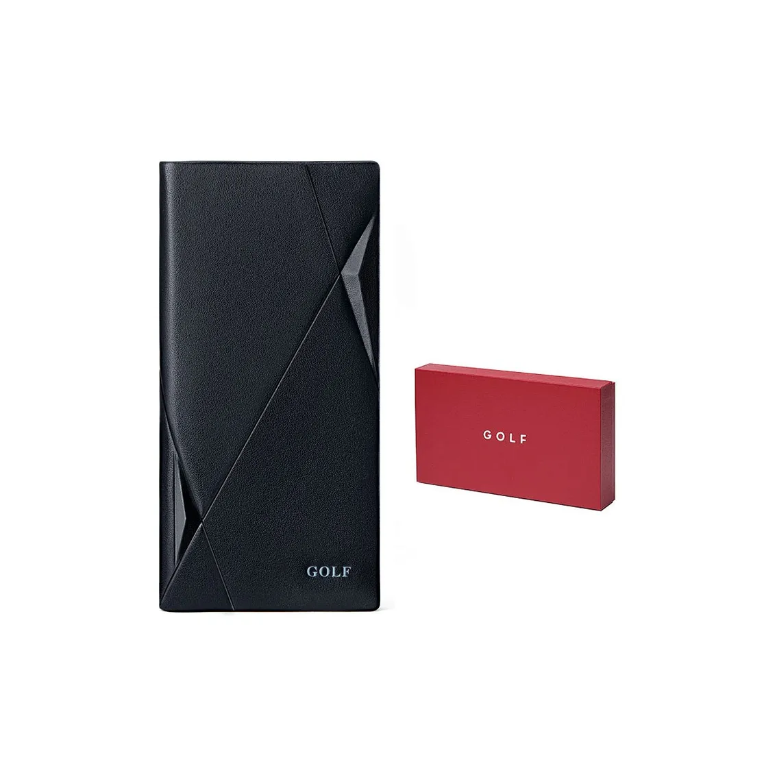 GOLF Top Grain Cow Leather, Genuine Leather Card Holder, Document Bag, Wallet Tubas Men's Black