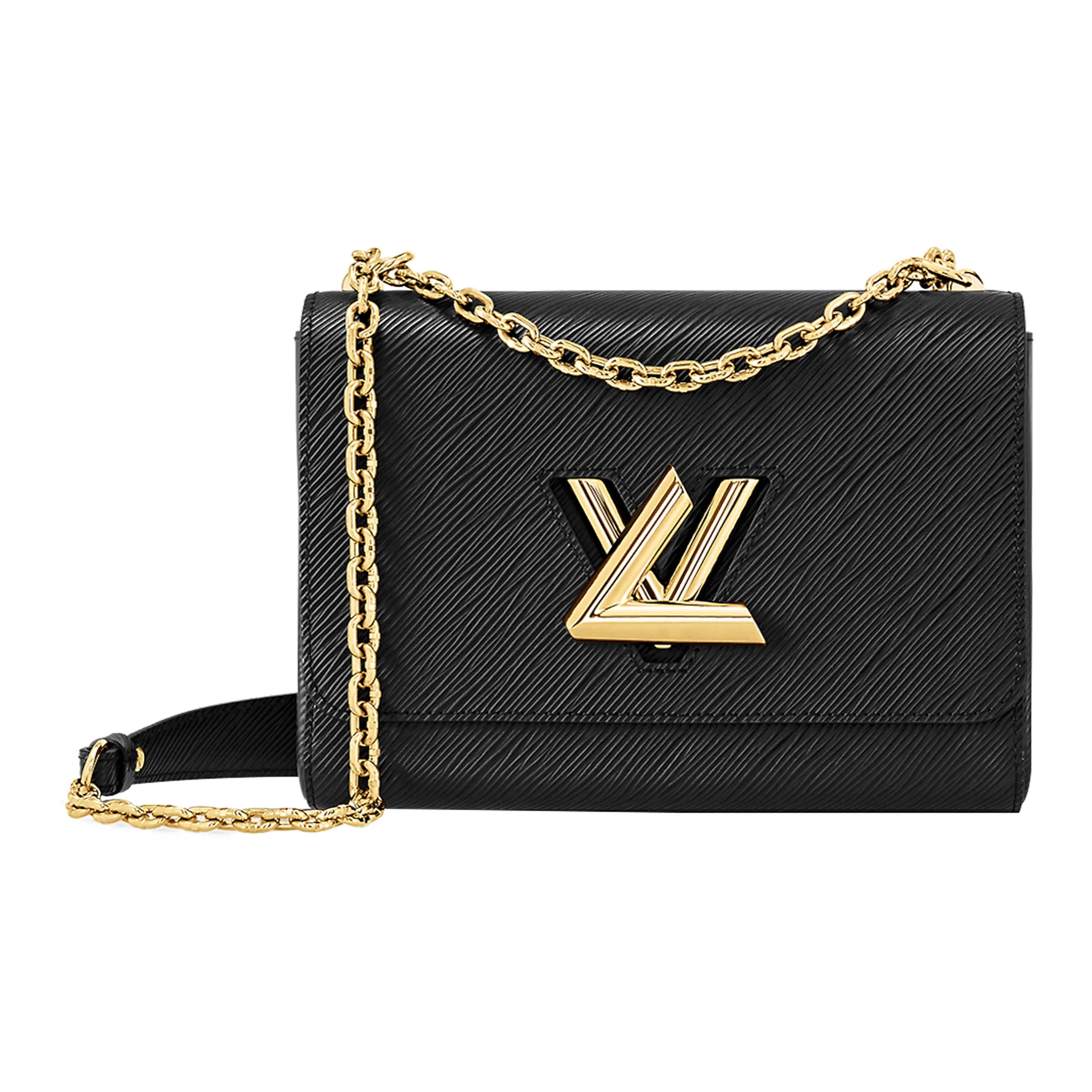 LOUIS VUITTON Twist Epi Grain Cow Leather Handbag, Shoulder Bag, Crossbody Bag Medium Size Women's Black