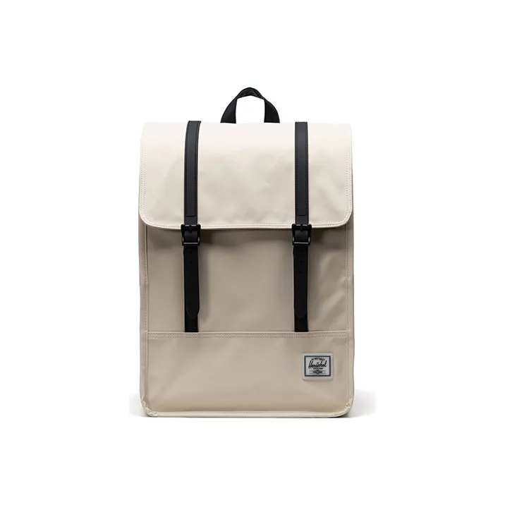 Herschel Leather Commute Backpack Large Size Unisex Survey Light Stone White