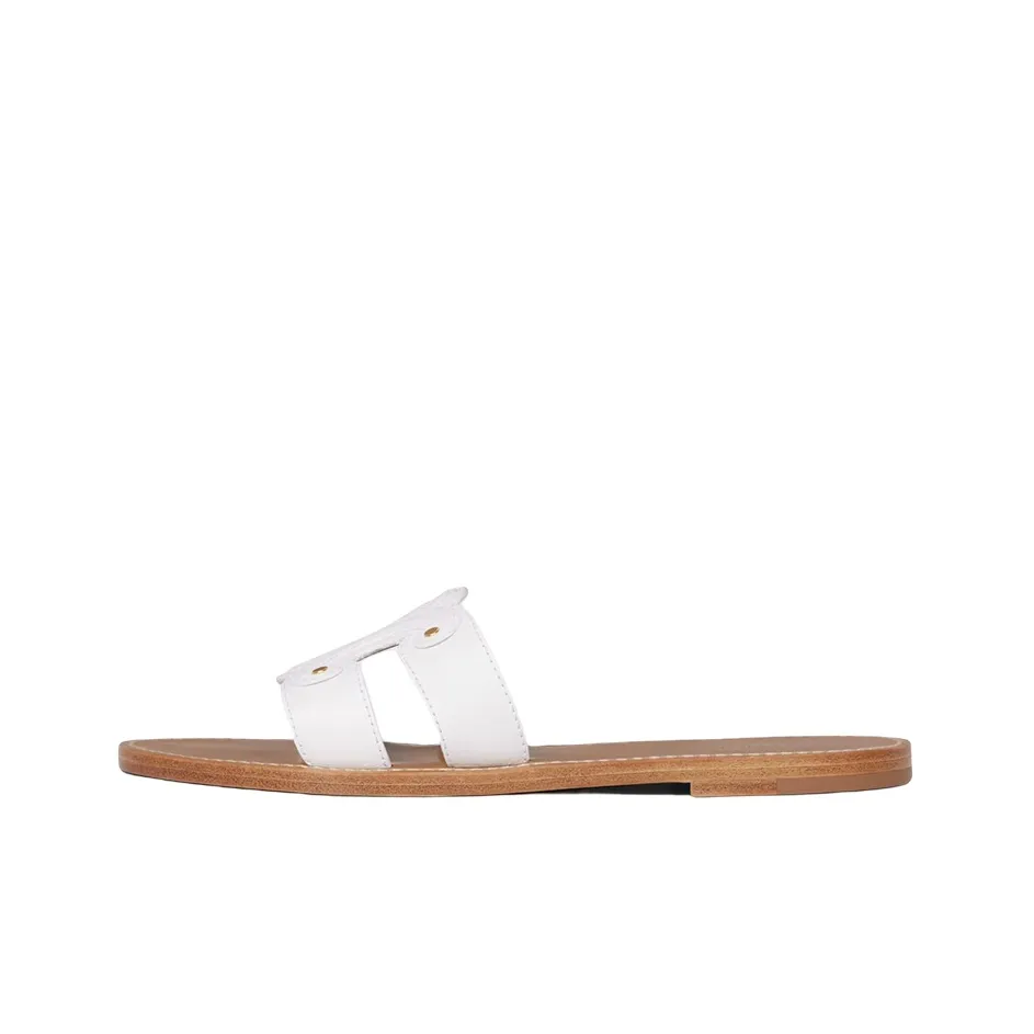 CELINE Triomphe Stylish Sandal Women's White