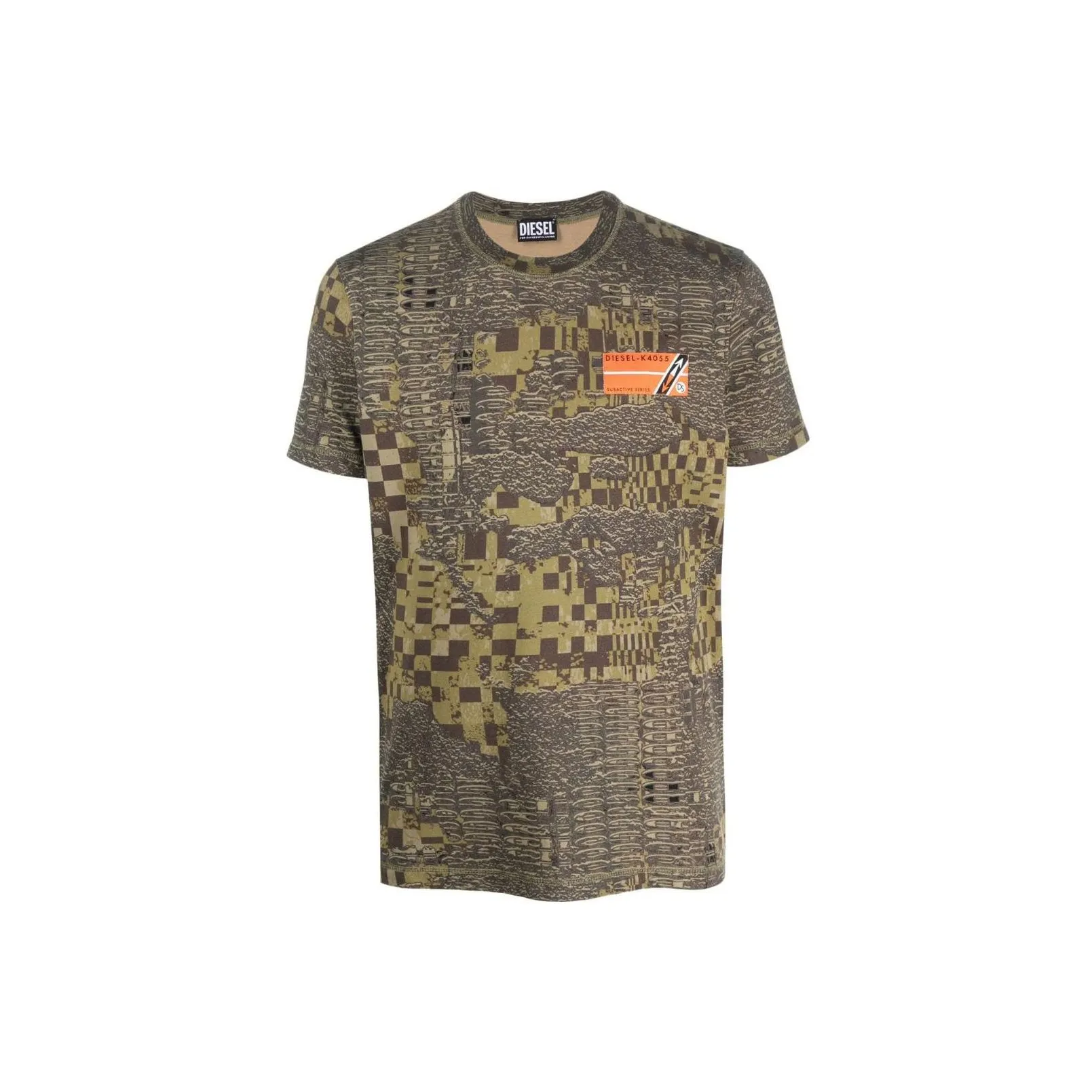 DIESEL T Рубашка Мужская Темно-Зеленая