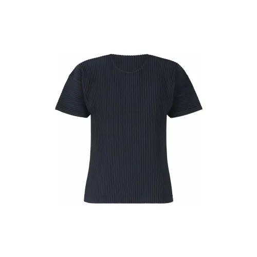 Homme Plissé Issey Miyake Морской синий Мужские рубашки