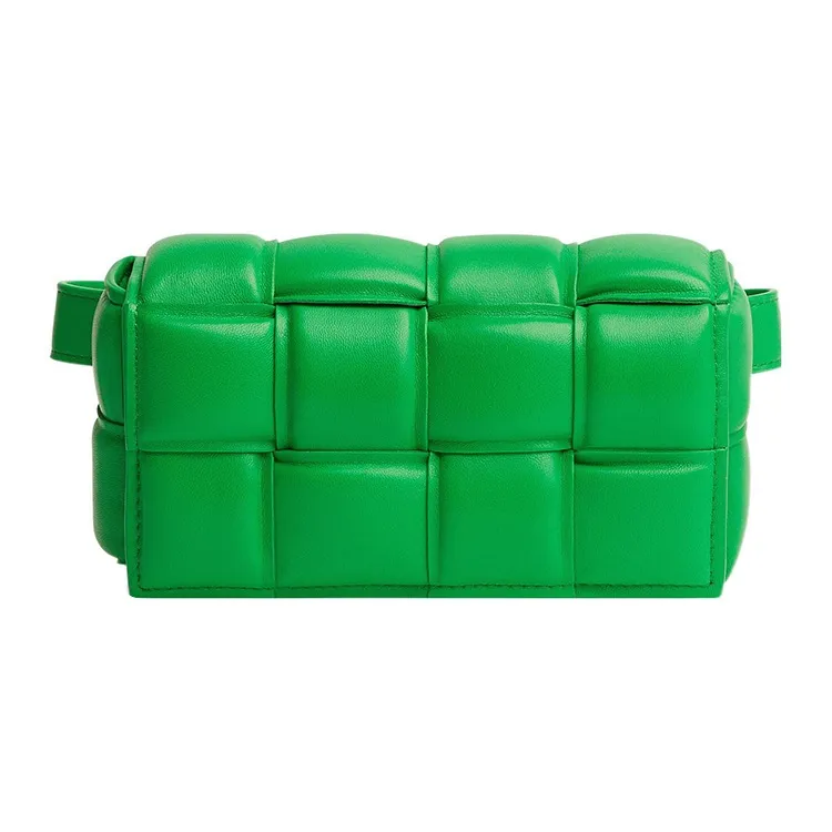 Bottega Veneta Woven Lambskin Fanny Pack Regular Women's Green