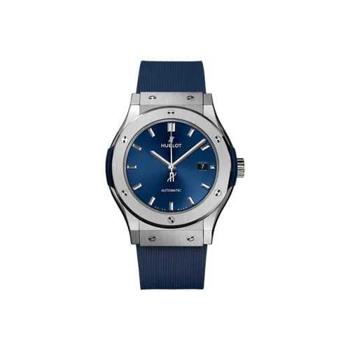 HUBLOT Автоматический Механический Movement Мужские Классические Фьюжн Часы 42 мм Синие