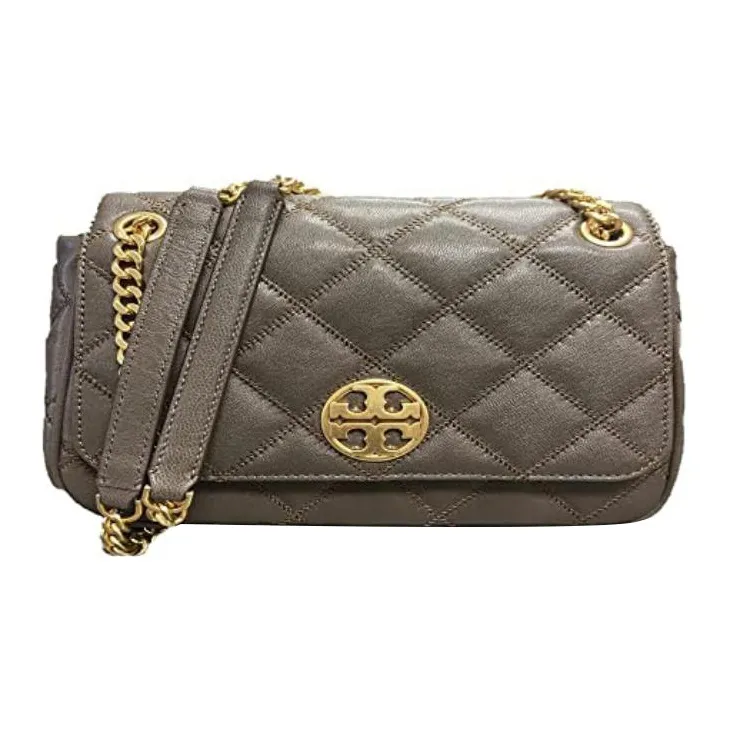 TORY BURCH TB Willa Глазурованное покрытие Кожа Сумка через плечо Сумка на плечо Женская Серый